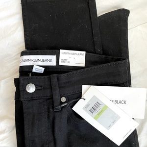 New Men’s Calvin Klein black jeans
